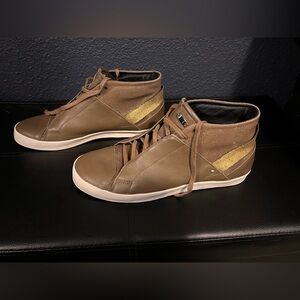 Adidas SLVR Vulc Hi Top brown leather RARE sz 10.5
